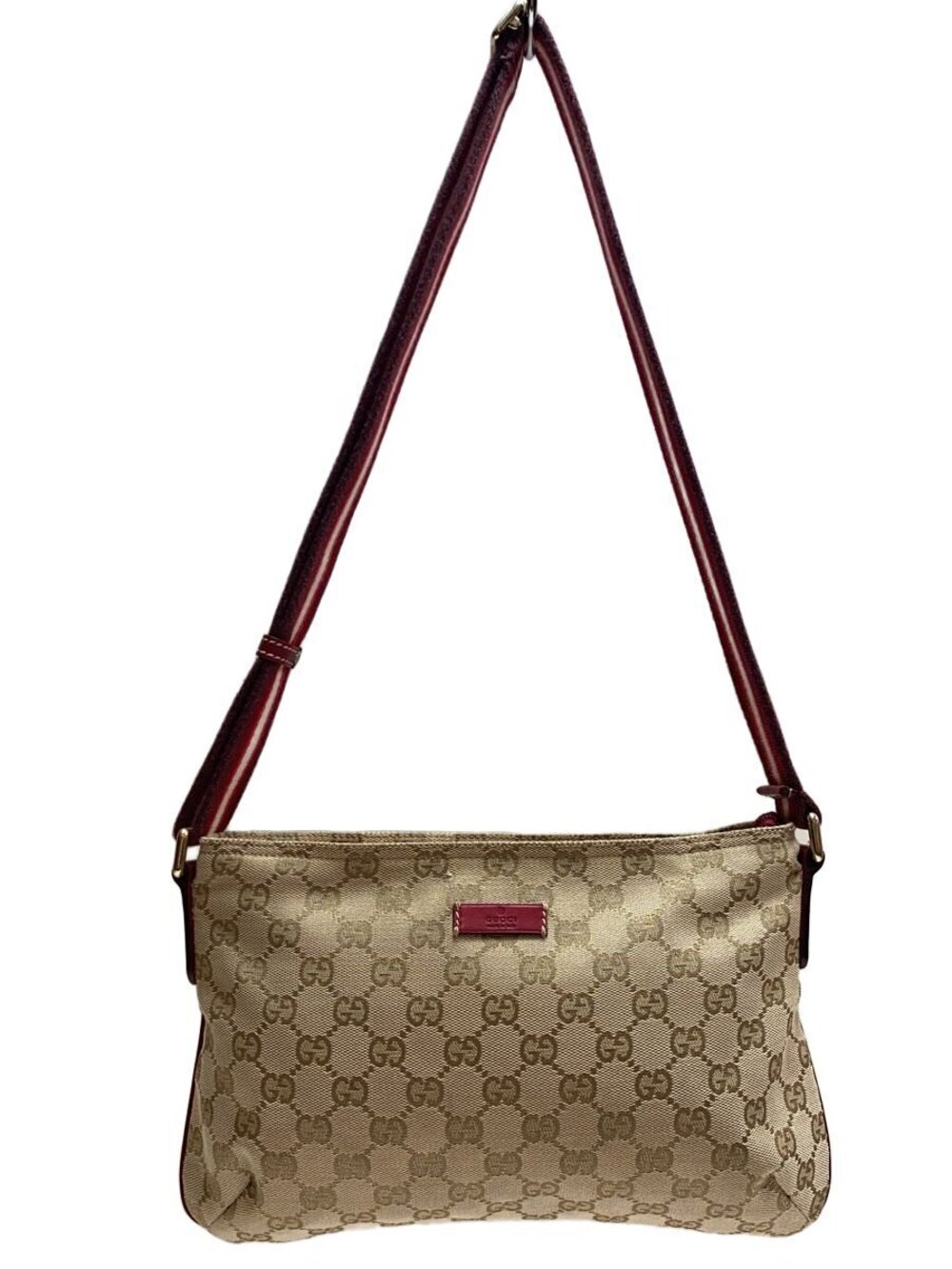 Gucci GG Canvas Over Shoulder Bag Beige Tan